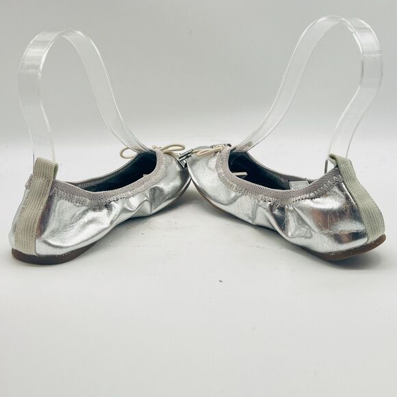 Sam Edelman Shoes Girls 13.5c Silver Ballet Flats Felicia Casual Dress Shoes - Picture 7 of 12